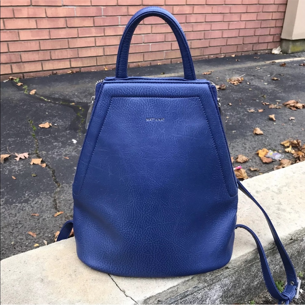 Matt & Nat Chandra Vegan Leather Backpack Blue